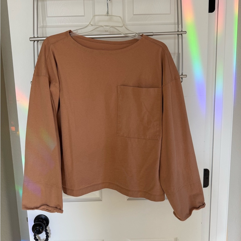 Everlane Women's Long Sleeve Tee - Brown